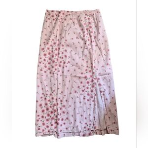 American Eagle Outfitters Pale Pink Floral Maxi Skirt